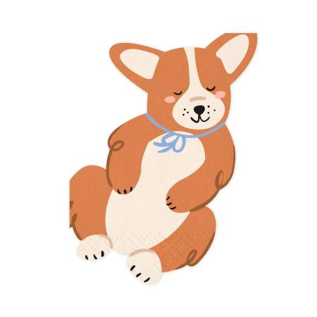 Hunde Party Servietten Corgi